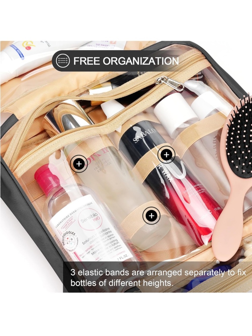 Travel Hanging Toiletry Bag for Women With Jewelry Compartment - Picture 4 of 13